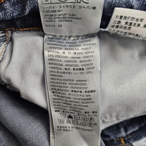 Levis 414 Classic Straight Women's 18W Mid-Rise Medium Wash Stretch Denim Plus - Picture 3 of 9